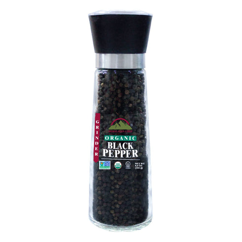Himalayan Chef Organic Black Pepper Refillable Glass Grinders - 0.4 lbs